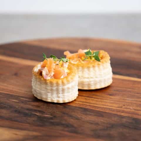 Minitartelet med Lakserilette dild og citronskal