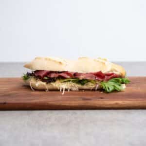 Bresaola(oksefilet) med hjemmelavet trøffelmayo & vesterhavsost